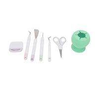 Generic Set Completo di Forbici Artigianali per Strumenti per Incisione Fai-da-te con Funzione di Presa Inversa, 7 Pezzi per Progetti Fatti a Mano (GREEN)