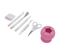 Generic Set Completo di Strumenti per il Fai da Te con Scatola in Silicone, Ideale per Incisioni, Taglio della Carta e Progetti Fai da Te, 7 Pezzi (PINK)
