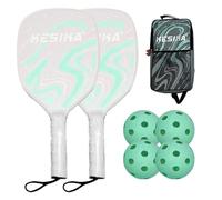 Generic Set da 2 Racchette e 4 Palline per Pickleball con Custodia - Racchette Premium Resistenti all'usura per Controllo e Precisione Migliorati - Kit Completo per Giocatori Principianti e