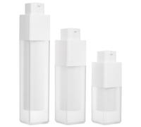 Generic Set da 3 Bottiglie Vuote Ricaricabili da Viaggio 15ml 30ml 50ml Pompa Sottovuoto, Contenitori Portatili per Lozioni, Saponi e Cosmetici, per Viaggi e Attività Outdoor