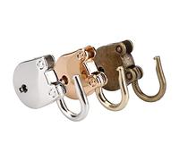 Generic Set da 3 Lucchetti Antichi in Metallo con Chiave Scheletrata per Oggetti da Collezione e Regali per gli Amici Argento Oro Bronzo