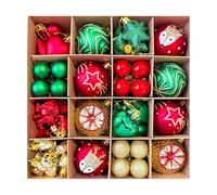 Generic Set Da 64 Pezzi Che Include Palline di Natale, Decorazioni per L'albero di Natale, Articoli per Feste, Materiali per Il Fai Da Te, Decorazioni per, Stile F