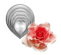 Generic Set da 7 Stampi per Fiori di Rosa e Formine per Biscotti in Acciaio Inossidabile per Decorazioni Creative per Torte per gli Appassionati di Pasticceria