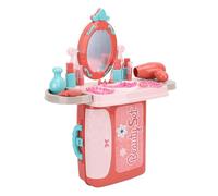 Generic Set da Toeletta per Ragazze 3 in 1 Giochi di Finzione Simulazione Tavolo da Trucco Set da Gioco per Bambini, Materiale Plastico Sicuro per Ragazzi e Ragazze