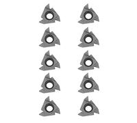 Generic Set di 10 Inserti per Lama Tornitura CNC, Utensili da Taglio per Filettatura in Acciaio Al Tungsteno di Alta qualità per Lavori Al Tornio, Perfetti per Acciaio e Ghisa