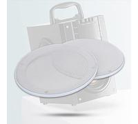 Generic Set di 2 Coperture per Altoparlanti, Protezione Durevole in Metallo ABS per Altoparlanti per Auto, Design Elegante da 6,5 pollici, Colore (bianco+bianco)