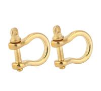 Generic Set di 2 Grilli di Ancoraggio Dorati da 10 Mm - Grillo Ad a Forma di D Delicato e Pratico per Portachiavi e Collegamento a Vite