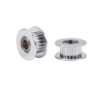 Generic Set di 2 Tenditori per Puleggia Dentata in Alluminio per Stampante 3D, Diametro Interno di 5 Mm, Ruota con Cuscinetto Liscio