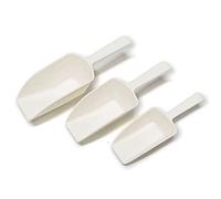 Generic Set di 3 Palette Dosatori, Sessole per Alimenti in Plastica Bianca, Cucchiaio per dosare Ghiaccio, Farina, spezie, Polveri, Cibi Secchi, Caramelle, Chicchi di caffè, Cibo per Animali