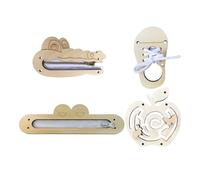 Generic Set di 3 Pezzi con Gioco Interattivo E Accessori in Legno per Attività Creative Nella Scuola Dell'infanzia E Nella Prima Infanzia, Stile b, Taglia unica bambino