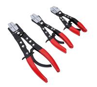 Generic Set di 3 Pinze per Stringitubo a Cricchetto, Pinze per Fascette Stringitubo con Bloccaggio da 8 10 12 Pollici, per Riparazione Tubazioni Refrigerante e Carburante con Design Sicuro, Ideali