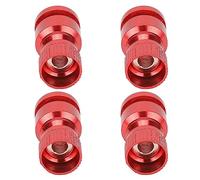 Generic Set di 4 Localizzatori di Fori per Scocca RC in Lega di Alluminio Resistente per il Posizionamento Accurato della Scocca Dell'auto Telecomandata in PC PVC (rosso)