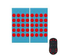 Generic Set di 40 Piedini per Mouse, Compatibile con Logitech G Pro Wireless, 0.8mm in PTFE Rosso, per Gaming Ufficio e Superficie Multiuso
