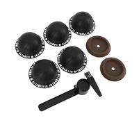 Generic Set di 5 Cialde per caffè Ricaricabili con Coperchi, Cucchiaio e Pennello per un caffè Delizioso in Qualsiasi Momento, Compatibili con la Maggior Parte delle Macchine