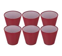 Generic Set di 6 Paralumi in Tessuto E14 Buona Trasmissione della Luce Design Moderno per Lampade da Tavolo e da Terra 3,7" Superiore 5,5" Inferiore (A3 01 Vino Rosso)