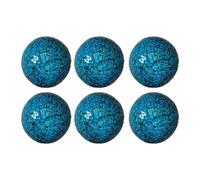 Generic Set di 6 Sfere Decorative in Vetro con Effetto Mosaico Craquelé, Ideali per Decorare Un Centrotavola Nuziale, Blu