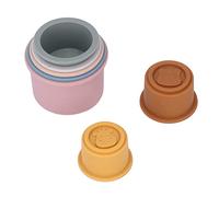 Generic Set di 7 Bicchieri Impilabili in Silicone, Giocattoli da Bagnetto per Bambini per lo Sviluppo del Corpo e del Cervello, Adatti a Bambini di età Superiore a 24 Mesi (Tazza impilabile per