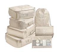 Generic Set di 7 cubi da viaggio per valigia, organizer da viaggio, da viaggio, ideale per viaggi d'affari, vacanze in famiglia Yiida