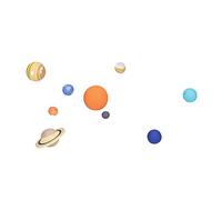 Generic Set di 9 Giocattoli Scientifici Educativi in vinile Modello Pianeta del Solare, Strumento Didattico Perfetto per Comprendere la Posizione dei Pianeti nel Solare, Ideale per i Bambini Che