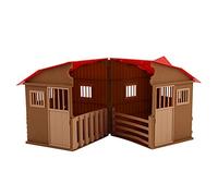 Generic - Set di accessori giocattolo da fattoria, simulazione di mini scena della fattoria, in plastica di alta qualità, gioco educativo, animali della fattoria, stalla, regalo per bambini