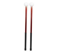 Generic Set di Bacchette per Timpani con Testa in Feltro, Bacchette per Timpani, Accessori per Percussioni, Bacchette per Esercitarsi per Tamburo Lotus, 2, Rosso