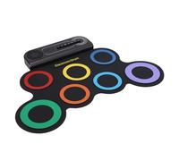 Generic Set di Batteria Elettronica a 7 Pad con Rullo Manuale Ricaricabile con Altoparlante Integrato per Bambini, Design Leggero e Facile da Usare per Esercitarsi Nella Musica
