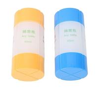 Generic Set di Bottiglie Viaggio 4 in 1, Dispenser Compatto per Articoli Toeletta Ricaricabile Viaggio, 60 Ml Ciascuno, Plastica, Blu e Arancione, Ideale per Cosmetici e Lozioni