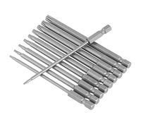 Generic Set di Cacciaviti per Trapano con Testa a Stella in Acciaio S2 con Codolo Esagonale da 100 Mm e 1/4 di Pollice per Personale di Manutenzione Professionale, Punte da 10 Pezzi per la