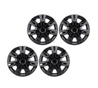 Generic Set di Cappucci per Cerchioni a Scatto 4 Pezzi, Resistenti Ai Graffi, 16", Decorativi per la Sostituzione dei Pneumatici R16 per (BLACK)