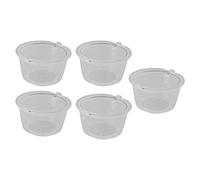 Generic Set di Capsule di caffè Riutilizzabili per Macchina 50 Ml 5 Pezzi con Misurino Acciaio Inossidabile Sano (chiaro)