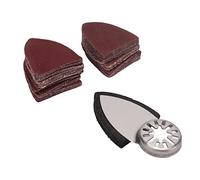 Generic Set di Carta Abrasiva 51 Pezzi Kit di Dischi Abrasivi Dal Design Triangolare Oscillante per Artigiani per Levigatrici e Utensili Abrasivi Materiale ABS