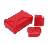 Generic Set di Cassette degli Attrezzi e Serbatoio del Carburante in Scala 1/10 per Camion Wrangler RC Mini Accessori in Plastica Rossa e Verde 3 Pezzi (rosso)