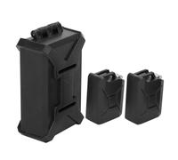 Generic Set di Cassette degli Attrezzi e Serbatoio del Carburante in Scala 1/10 per Camion Wrangler RC Mini Accessori in Plastica Rossa e Verde 3 Pezzi (BLACK)
