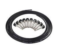 Generic Set di Cavi per Pedaliera Senza Saldatura, 10 Connettori Da 6,35 Mm, Montaggio Professionale Conveniente, Cavo Da 3 Metri, 10 Piedi, per Pedaliera Eff