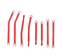 Generic Set di Collegamenti per Auto RC in Lega di Alluminio Kit Completo per Hobbisti di Ottimizzazione delle Prestazioni SCX30 36 Cerchi in Gomma (rosso)