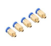 Generic Set di Connettori Pneumatici Diretti PC4-M6 in Acciaio Inossidabile 304 di 5 Raccordi Metallici Durevoli per Accessori per Stampanti 3D