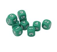 Generic Set di Dadi Didattici Funzionamento Sicuro Design Ad Angolo Arrotondato, Set di Dadi con Numeri a 6 Lati da 20 Pezzi per Giochi da Tavolo o Insegnamento Digitale (GREEN)