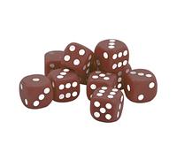Generic Set di Dadi Durevoli da 30 Pezzi 16 Mm in Plastica con Angoli Arrotondati a 6 Lati per Giochi da Tavolo, Leggeri e Portatili per Lezioni di Matematica e Serate di Gioco, Resistenti Allo