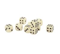 Generic Set di Dadi Durevoli da 30 Pezzi 16 Mm in Plastica con Angoli Arrotondati a 6 Lati per Giochi da Tavolo, Leggeri e Portatili per Lezioni di Matematica e Serate di Gioco, Resistenti Allo