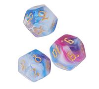 Generic Set di Dadi Runici Glitter Astrologici a 12 Lati Facili da Leggere per Materiale Regalo di Divinazione Acrilico (Stile 3)