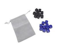 Generic Set di Dadi Vuoti da 20 Pezzi con Superficie Liscia e Struttura Robusta per Giochi da Tavolo e attività Matematiche Blu 16 Mm Plastica