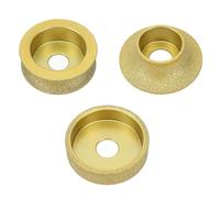Generic Set di Dischi Diamantati Brasati, Volantino con Profilo da 3 Pezzi per Un'efficiente Lucidatura della Pietra, Diametro del Foro di 20 Mm