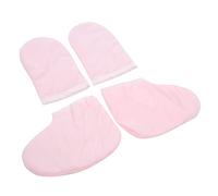 Generic Set di e Scarpine Isolati per Terapia con Cera di Paraffina, Penetrazione dei Nutrienti, Uso Spa Domestico, Poliestere/rosa, 1 Paio di e 1 Paio di Scarpine