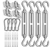 Generic Set di fissaggio per tenda da sole M5, resistente, in acciaio inox, kit di hardware per triangolo e quadrato, rettangolare, accessori di fissaggio per vela parasole
