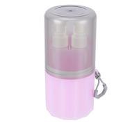 Generic Set di Flaconi Viaggio 55 Ml a Prova di Perdite per Viaggi Aerei, Confezione 4, con Organizer a Ventosa e Tazza per il Risciacquo (PINK)