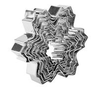 Generic Set di Formine per Biscotti con Fiocchi di, in Acciaio Inossidabile, Ideali per Decorazioni Natalizie, Ideali per Dolci Natalizi, 9 Pezzi, Dimensioni da 12 Cm a 3,5 Cm.