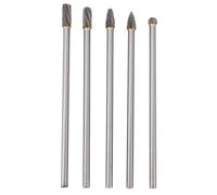 Generic Set di Frese in Carburo Strumento di Lucidatura Efficiente per la Smussatura dei Metalli, 5 Pezzi di Utensile Rotante con Manico Lungo, Lima in Lega, Intaglio Artigianale (6*8 mm)