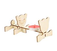 Generic Set di Giocattoli Educativi per Immagini di Piccoli Fori Fai-da-te per Bambini, Kit di Esperimenti Scientifici per Coltivare la curiosità, 4 Tavole di Legno e 4 Candele Incluse