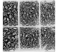 Generic Set di Girelle da Pesca in Acciaio Inossidabile da 210 Pezzi per la Pesca in Acqua Dolce e Salata - Scatola per Attrezzatura Resistente e Flessibile