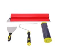Generic Set di Lame per Scrematura per Cartongesso Levigatura Efficiente da 24 Pollici con Raschietto a Rullo per Lavoratori del Soffitto in Cartongesso Acciaio Inossidabile ABS